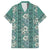 Hawaii Vintage Green Hibiscus Tapa Pattern Hawaiian Shirt