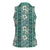 Hawaii Vintage Green Hibiscus Tapa Pattern Women Sleeveless Polo Shirt
