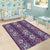 Hawaii Vintage Violet Hibiscus Tapa Pattern Area Rug