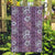 Hawaii Vintage Violet Hibiscus Tapa Pattern Garden Flag