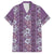 Hawaii Vintage Violet Hibiscus Tapa Pattern Hawaiian Shirt