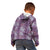 Hawaii Vintage Violet Hibiscus Tapa Pattern Kid Hoodie