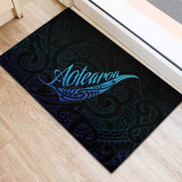 Aotearoa New Zealand Rubber Doormat Koru Fern Blue Gradient