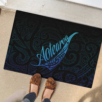 Aotearoa New Zealand Rubber Doormat Koru Fern Blue Gradient