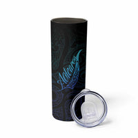 Aotearoa New Zealand Skinny Tumbler Koru Fern Blue Gradient LT05 - Polynesian Pride