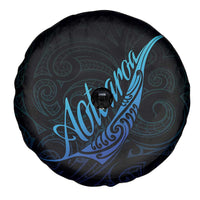 Aotearoa New Zealand Spare Tire Cover Koru Fern Blue Gradient