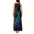 Aotearoa New Zealand Tank Maxi Dress Koru Fern Blue Gradient