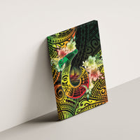 Hawaii Discoverers Day Canvas Wall Art Polynesian Fish Hook With Hibiscus Reggae