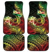 Hawaii Discoverers Day Car Mats Polynesian Fish Hook With Hibiscus Reggae