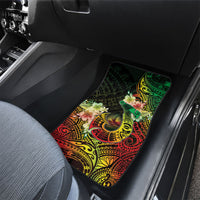 Hawaii Discoverers Day Car Mats Polynesian Fish Hook With Hibiscus Reggae
