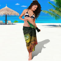 Hawaii Discoverers Day Sarong Polynesian Fish Hook With Hibiscus Reggae