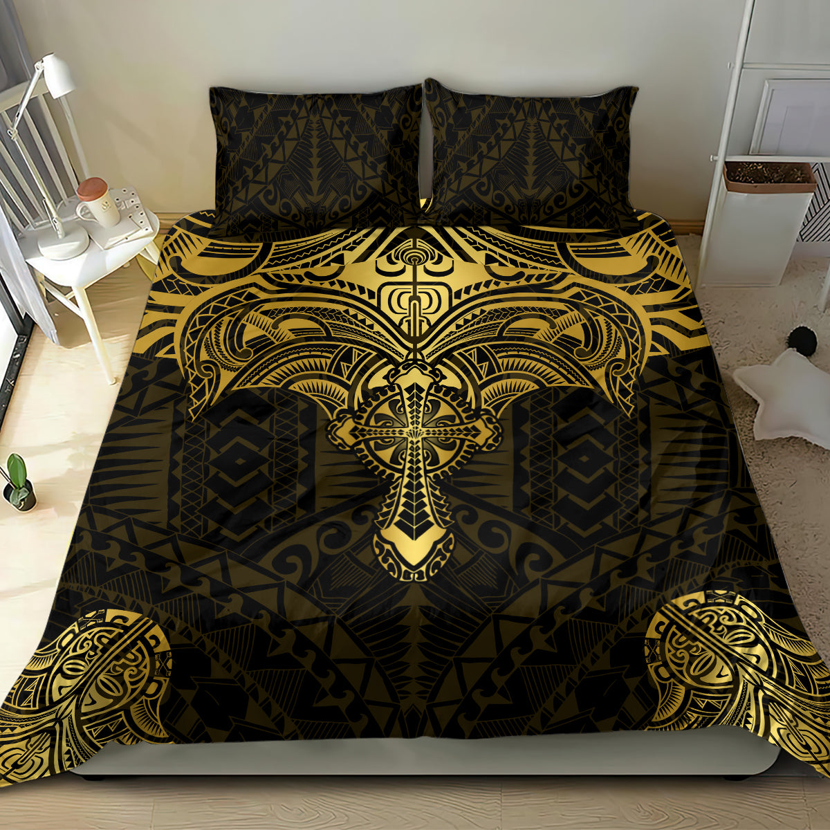 Polynesia Bedding Set With Christian Cross LT05 - Polynesian Pride