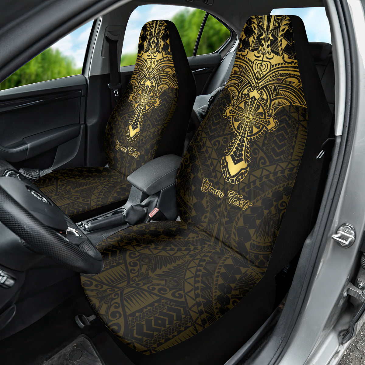 Personalized Polynesia Car Seat Cover With Christian Cross LT05 - Polynesian Pride