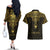 Personalized Polynesia Couples Matching Off The Shoulder Long Sleeve Dress and Hawaiian Shirt With Christian Cross LT05 - Polynesian Pride