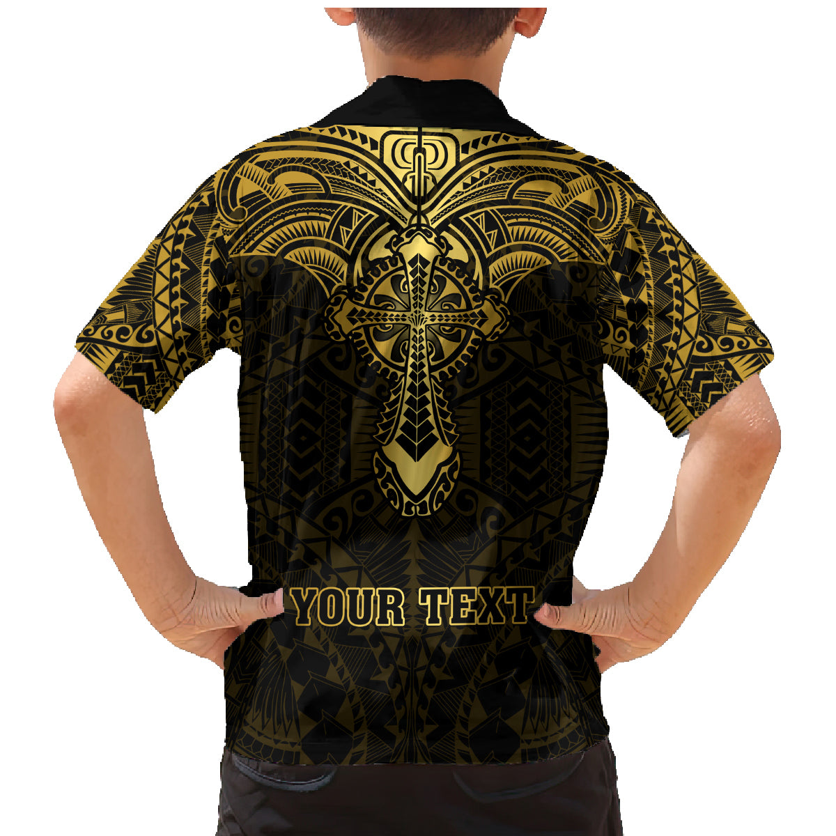 Personalized Polynesia Family Matching Mermaid Dress and Hawaiian Shirt With Christian Cross LT05 - Polynesian Pride