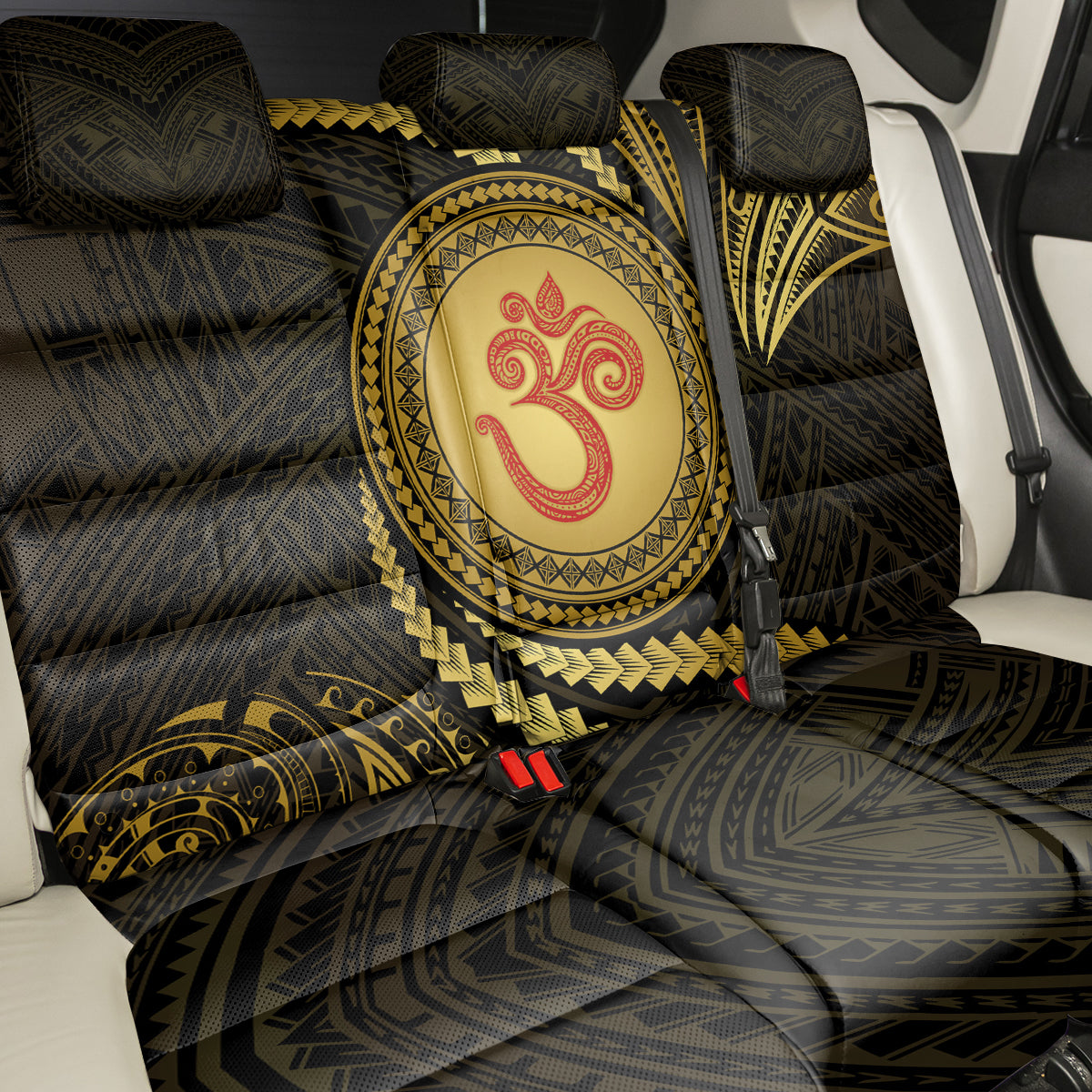 Back Car Seat Cover With Hindu Om Symbol