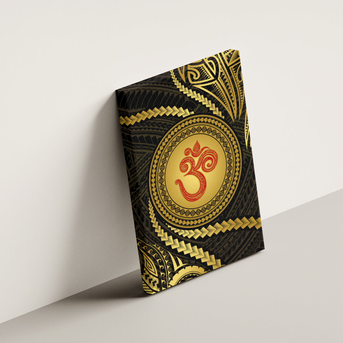 Polynesia Canvas Wall Art With Hindu Om Symbol LT05 - Polynesian Pride