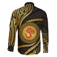 Polynesia Family Matching Puletasi Dress and Hawaiian Shirt With Hindu Om Symbol LT05 - Polynesian Pride
