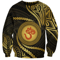 Polynesia Sweatshirt With Hindu Om Symbol LT05 Unisex Gold - Polynesian Pride
