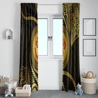 Polynesia Window Curtain With Hindu Om Symbol LT05 - Polynesian Pride