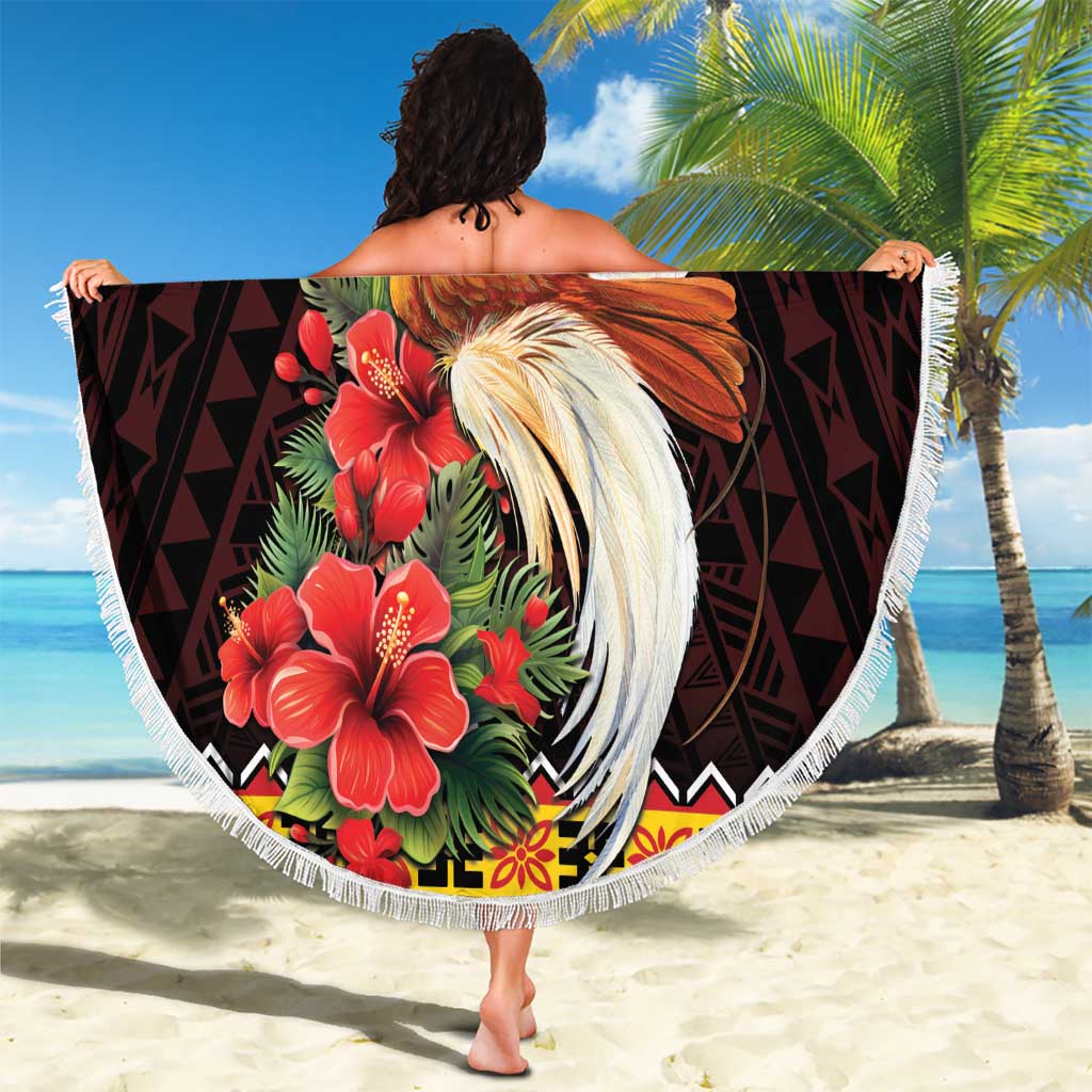 Papua New Guinea Christmas Beach Blanket Bird Of Paradise Hamamas Krismas
