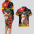 Papua New Guinea Christmas Couples Matching Long Sleeve Bodycon Dress and Hawaiian Shirt Bird Of Paradise Hamamas Krismas