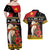 Papua New Guinea Christmas Couples Matching Off Shoulder Maxi Dress and Hawaiian Shirt Bird Of Paradise Hamamas Krismas