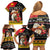 Papua New Guinea Christmas Family Matching Off Shoulder Short Dress and Hawaiian Shirt Bird Of Paradise Hamamas Krismas