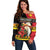 Papua New Guinea Christmas Off Shoulder Sweater Bird Of Paradise Hamamas Krismas