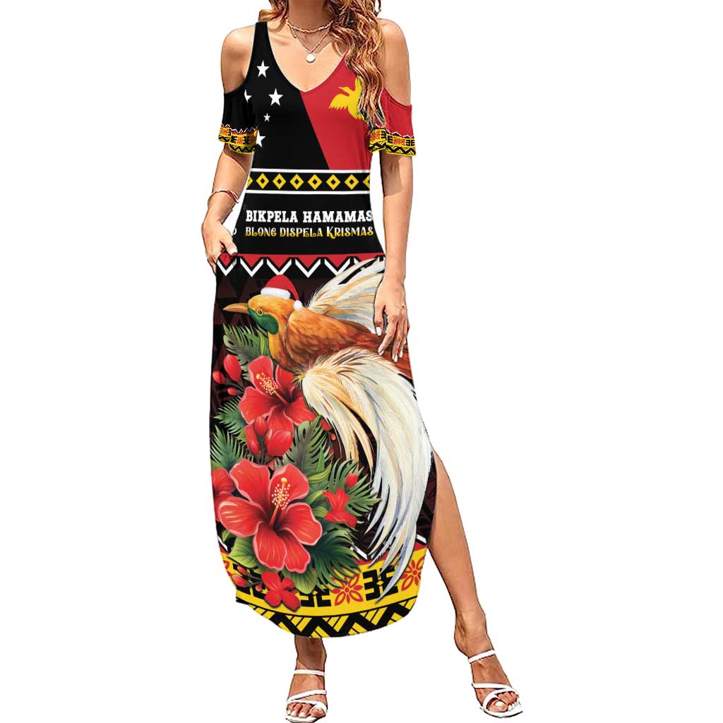 Papua New Guinea Christmas Summer Maxi Dress Bird Of Paradise Hamamas Krismas