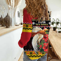 Papua New Guinea Christmas Women Casual Shirt Bird Of Paradise Hamamas Krismas