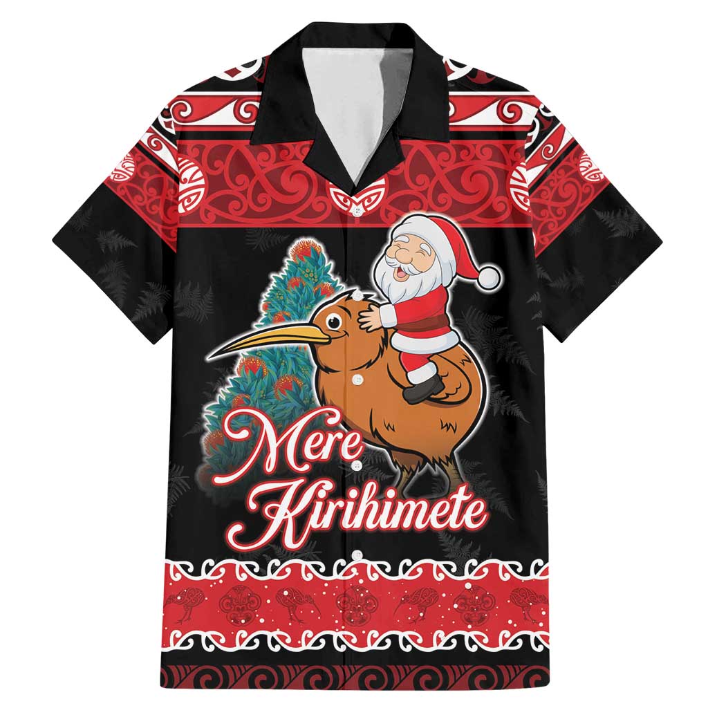 New Zealand Christmas Family Matching Mermaid Dress and Hawaiian Shirt Funny Santa Riding Kiwi Meri Kirihimete