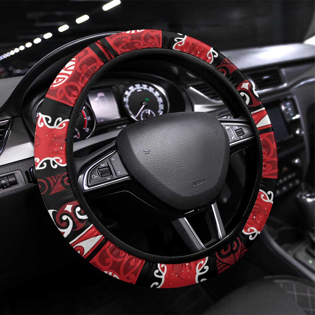 New Zealand Christmas Steering Wheel Cover Funny Santa Riding Kiwi Meri Kirihimete