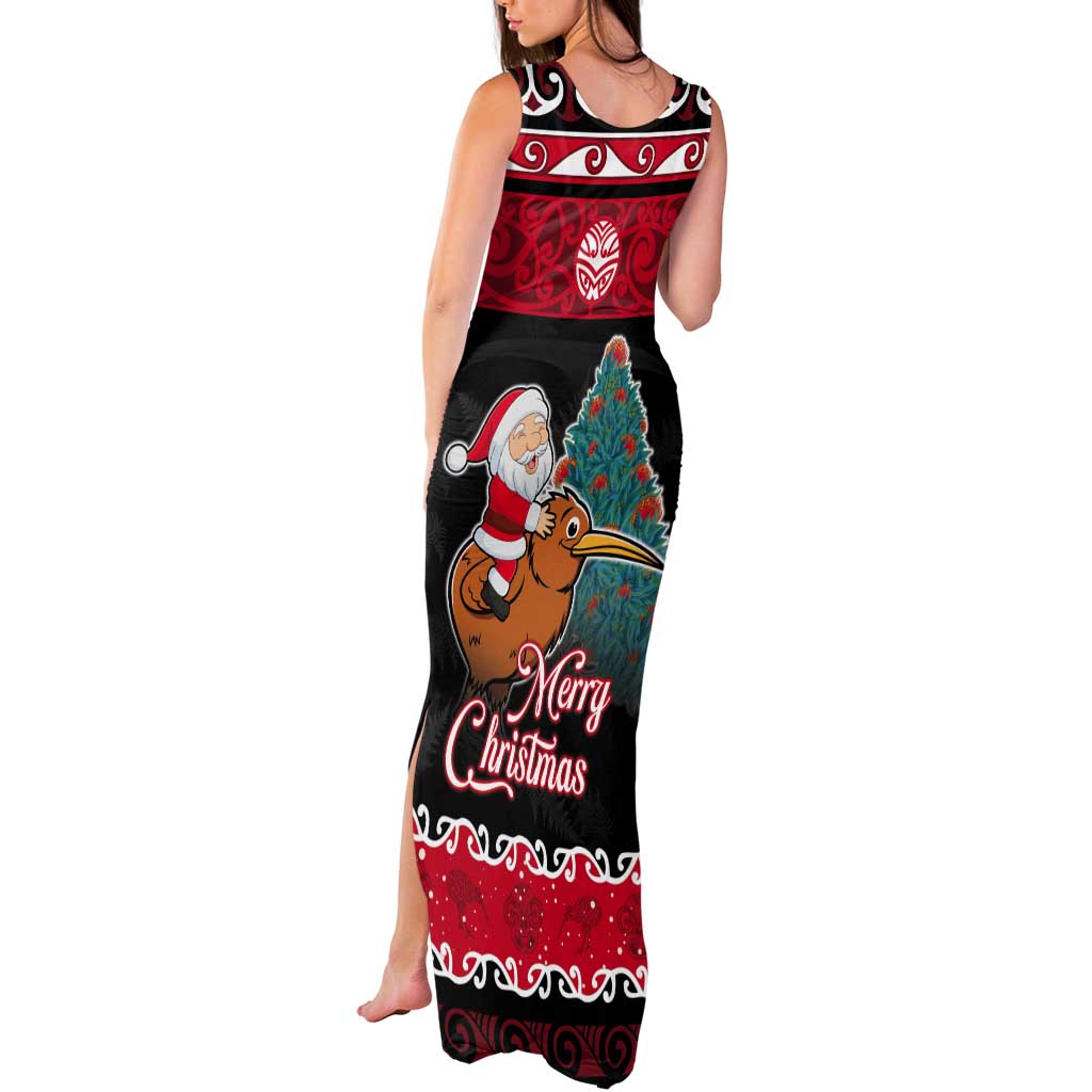 New Zealand Christmas Tank Maxi Dress Funny Santa Riding Kiwi Meri Kirihimete