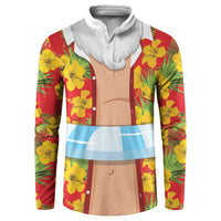 Polynesia Santa Claus Costume Button Sweatshirt Tropical Vibe