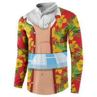 Polynesia Santa Claus Costume Button Sweatshirt Tropical Vibe