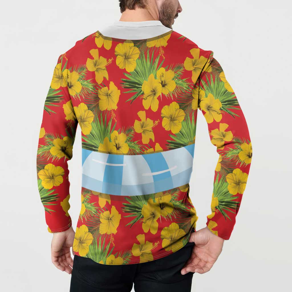 Polynesia Santa Claus Costume Button Sweatshirt Tropical Vibe