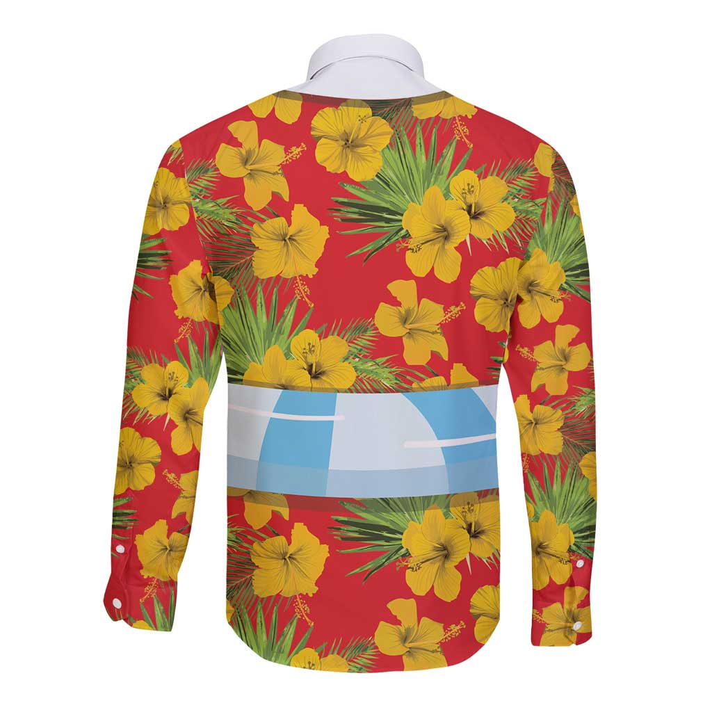 Polynesia Santa Claus Costume Long Sleeve Button Shirt Tropical Vibe LT05 - Polynesian Pride