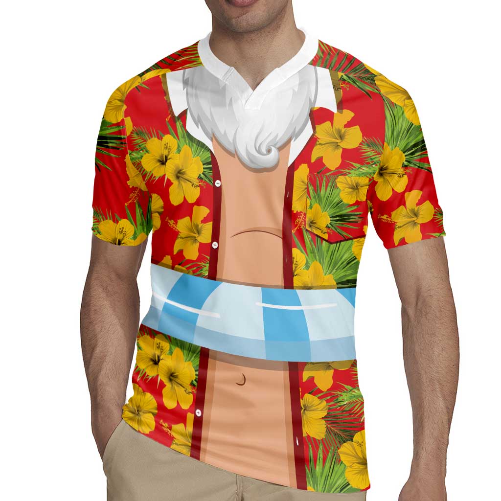 Polynesia Santa Claus Costume Rugby Jersey Tropical Vibe