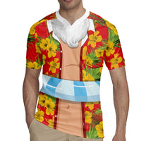 Polynesia Santa Claus Costume Rugby Jersey Tropical Vibe