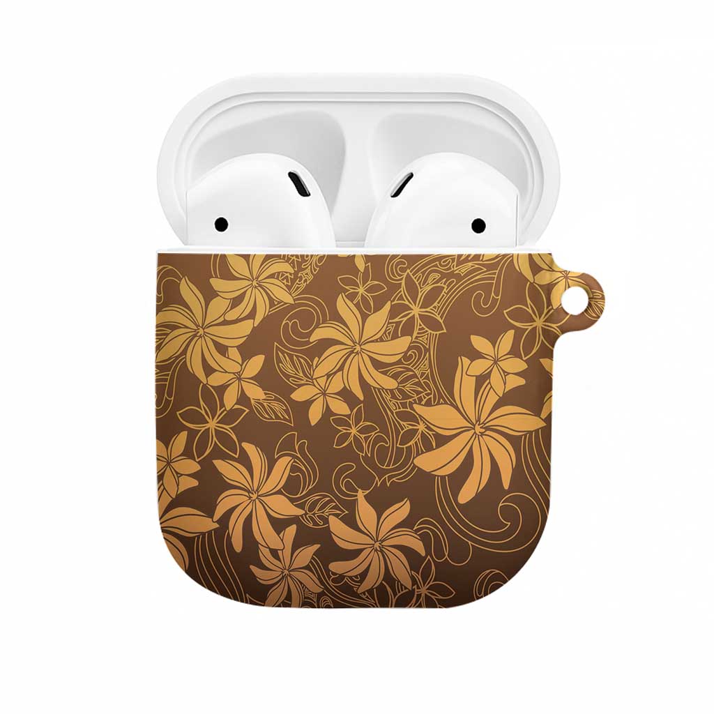 Tiare Tahiti AirPods Case Brown Polynesia Motifs - Polynesian Pride