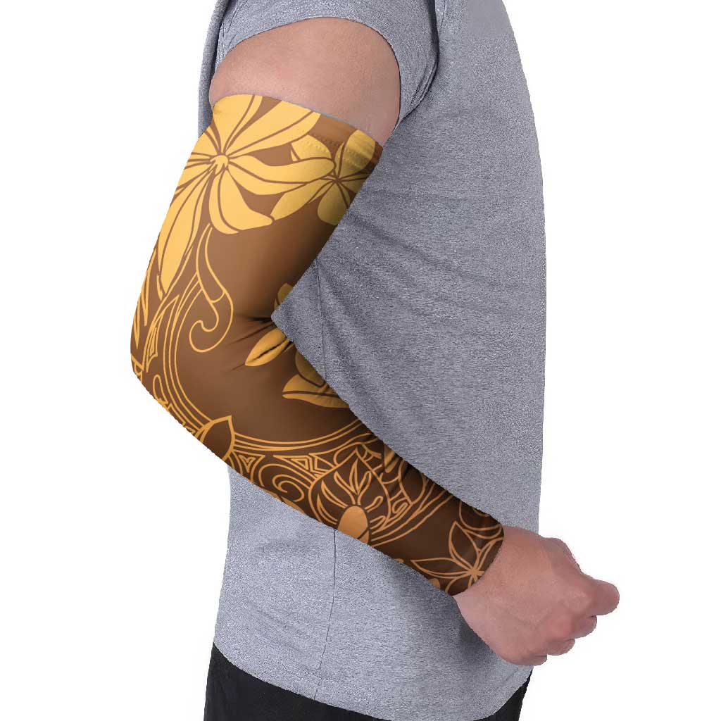 Tiare Tahiti Arm Sleeves Brown Polynesia Motifs LT05 - Polynesian Pride
