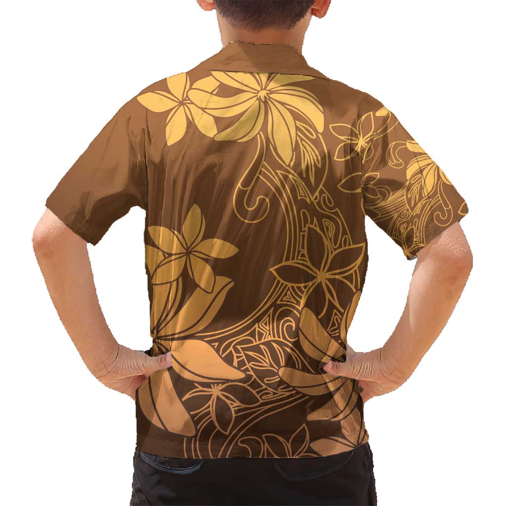 Tiare Tahiti Family Matching Tank Maxi Dress and Hawaiian Shirt Brown Polynesia Motifs - Polynesian Pride