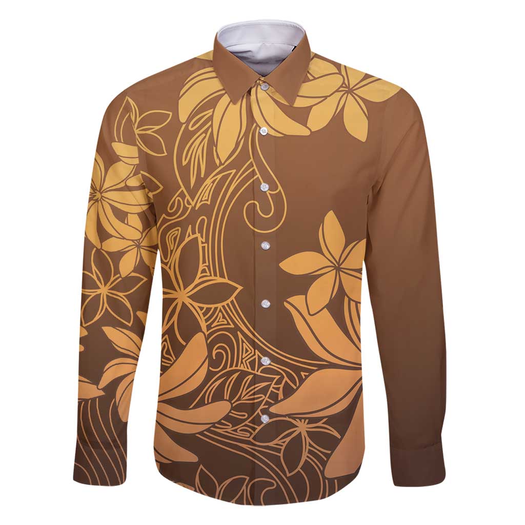 Tiare Tahiti Family Matching Tank Maxi Dress and Hawaiian Shirt Brown Polynesia Motifs - Polynesian Pride