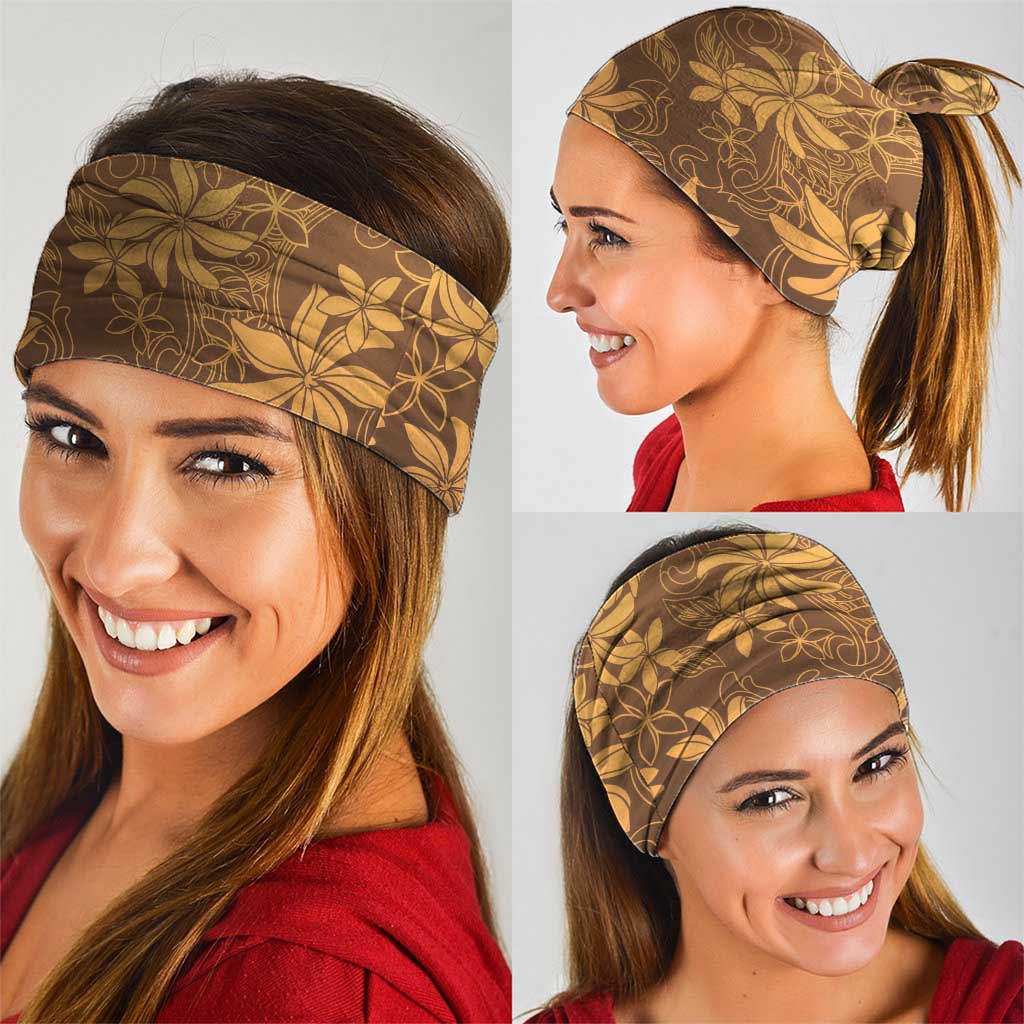 Tiare Tahiti Neck Gaiter Brown Polynesia Motifs LT05 - Polynesian Pride