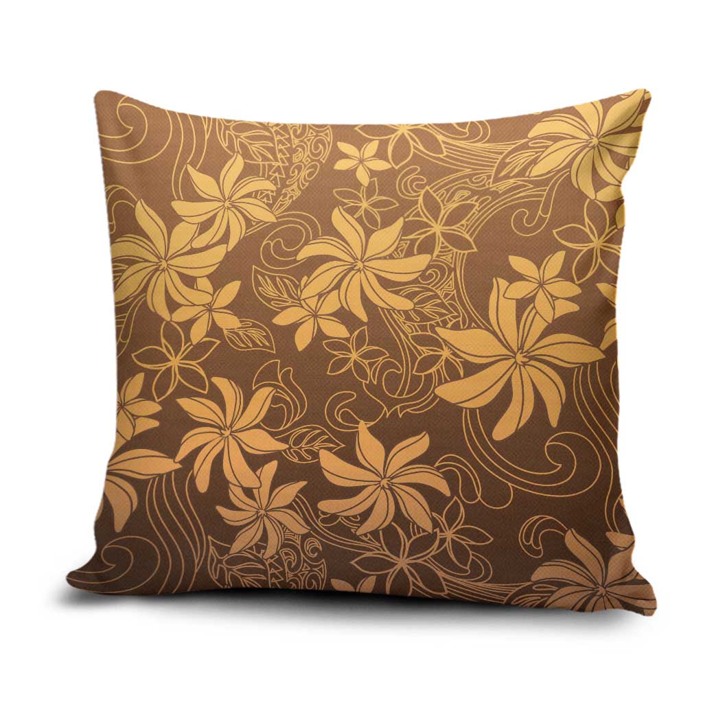 Tiare Tahiti Pillow Cover Brown Polynesia Motifs LT05 Brown - Polynesian Pride
