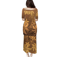 Tiare Tahiti Puletasi Brown Polynesia Motifs LT05 - Polynesian Pride