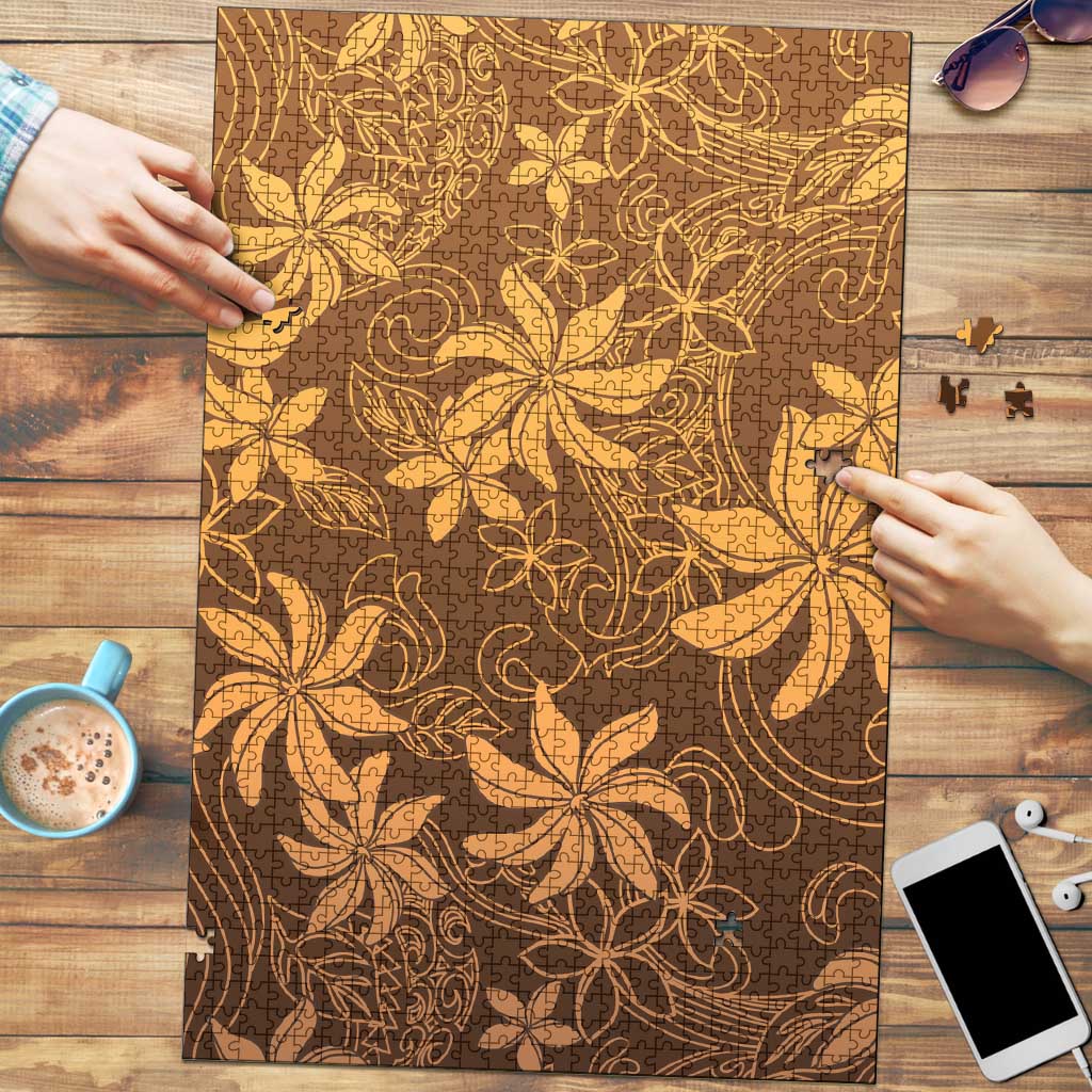 Tiare Tahiti Puzzle Brown Polynesia Motifs - Polynesian Pride