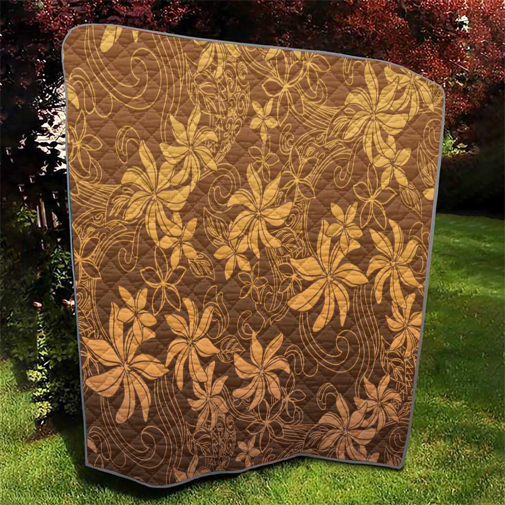 Tiare Tahiti Quilt Brown Polynesia Motifs LT05 - Polynesian Pride