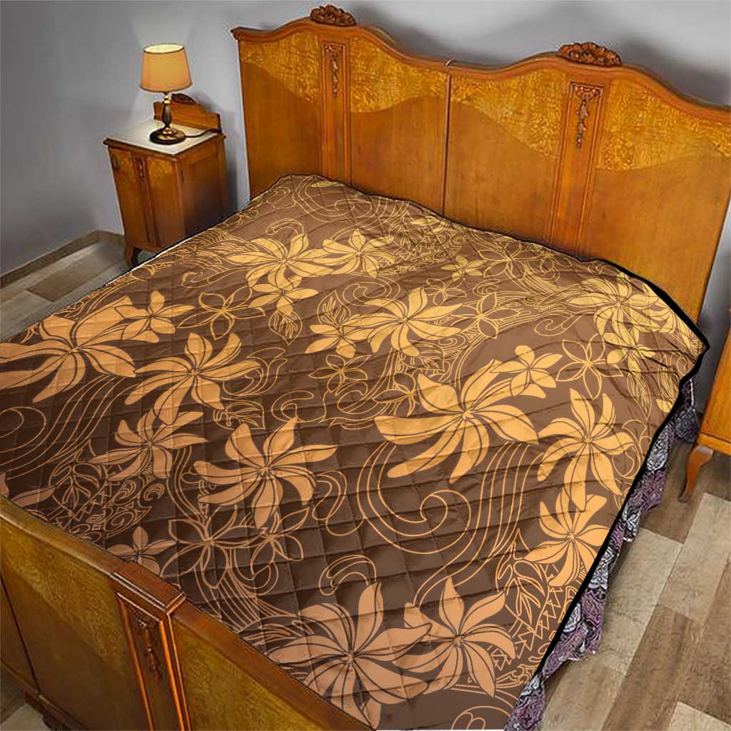 Tiare Tahiti Quilt Brown Polynesia Motifs LT05 - Polynesian Pride